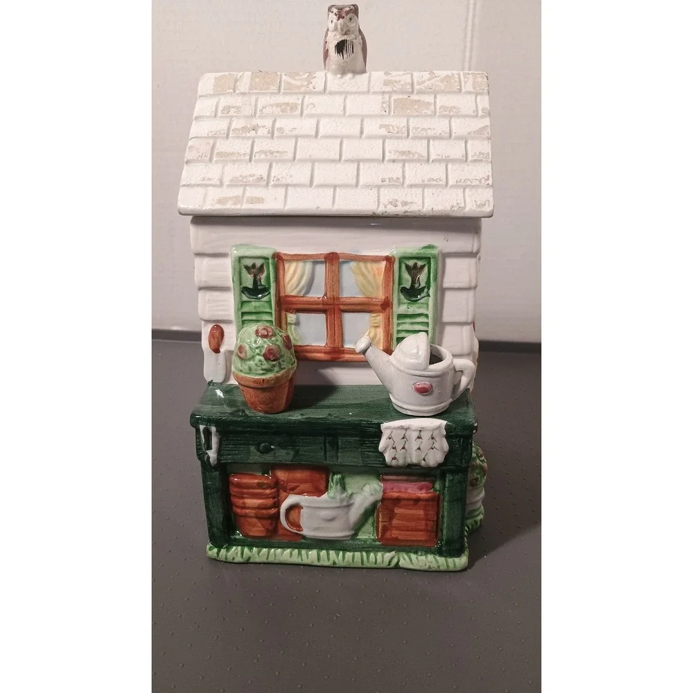 Vintage Fitz and Floyd Potting Shed Cookie Jar